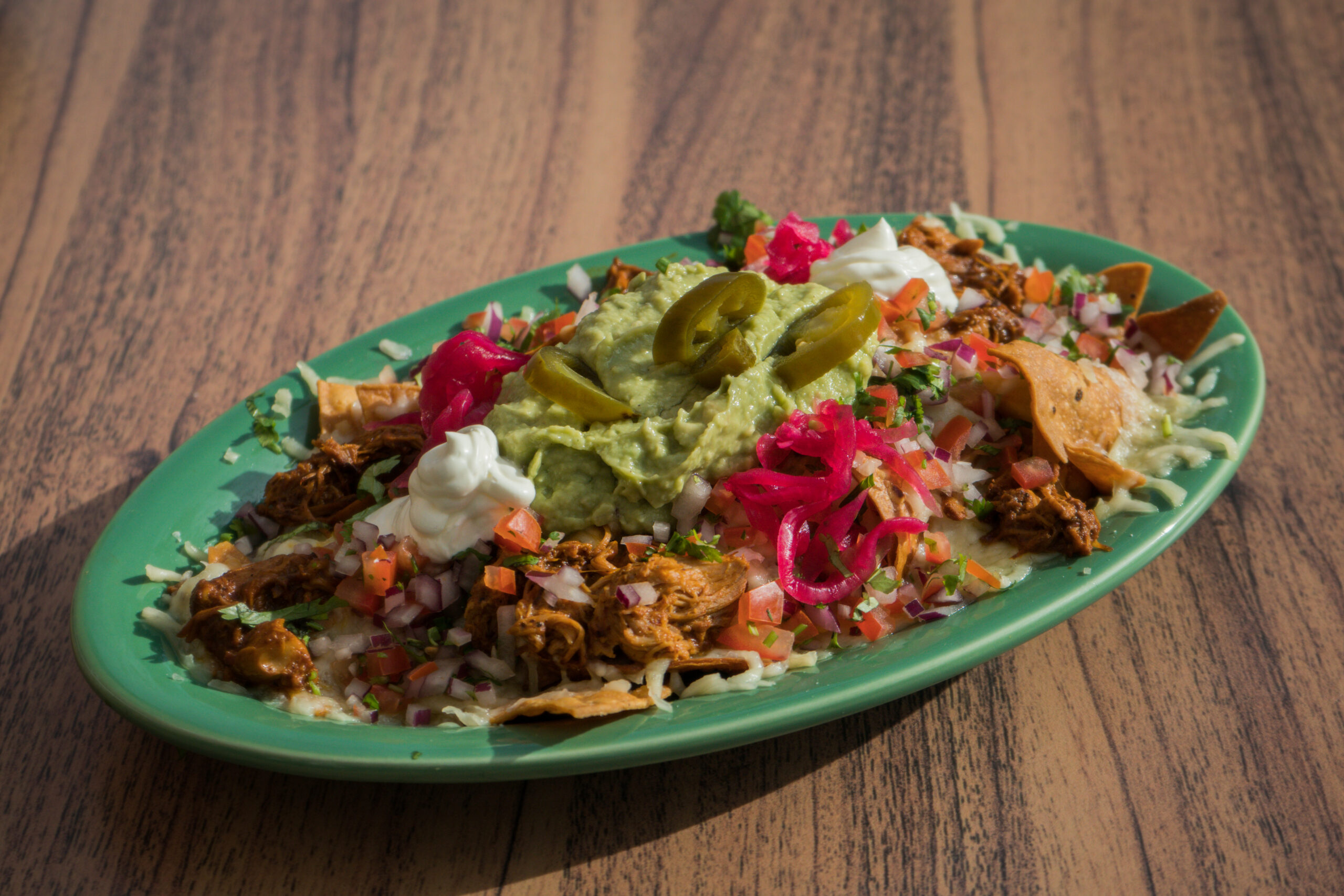 nachos de cochinita