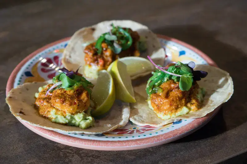 tacos de camarones a la diabla